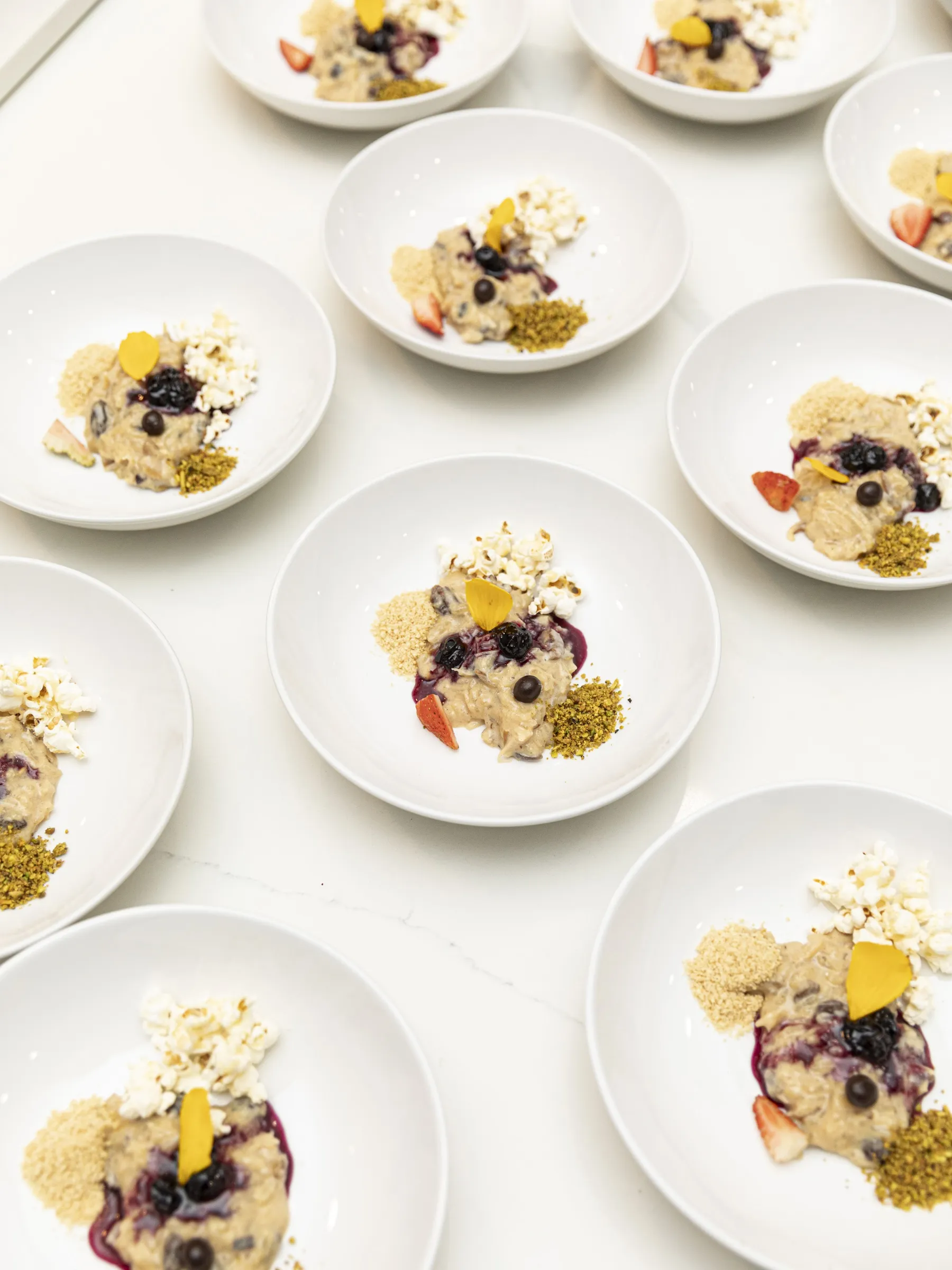Chef Arthuro with plated courses