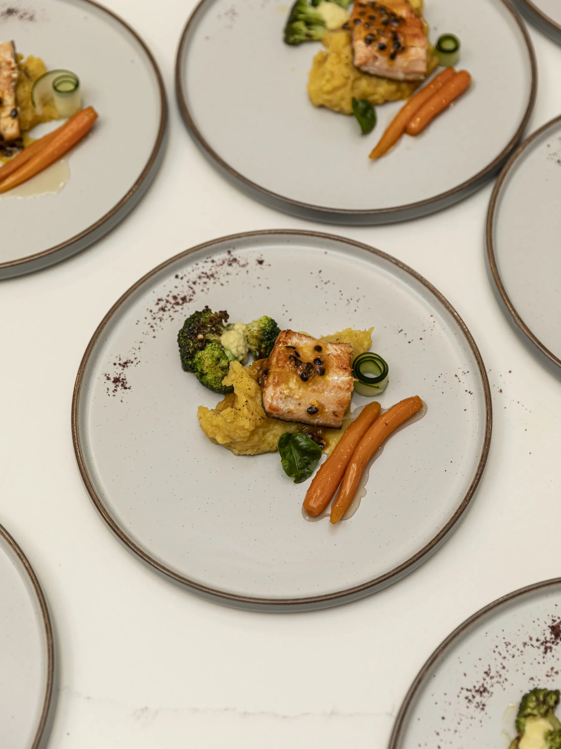 Plated courses for a private event